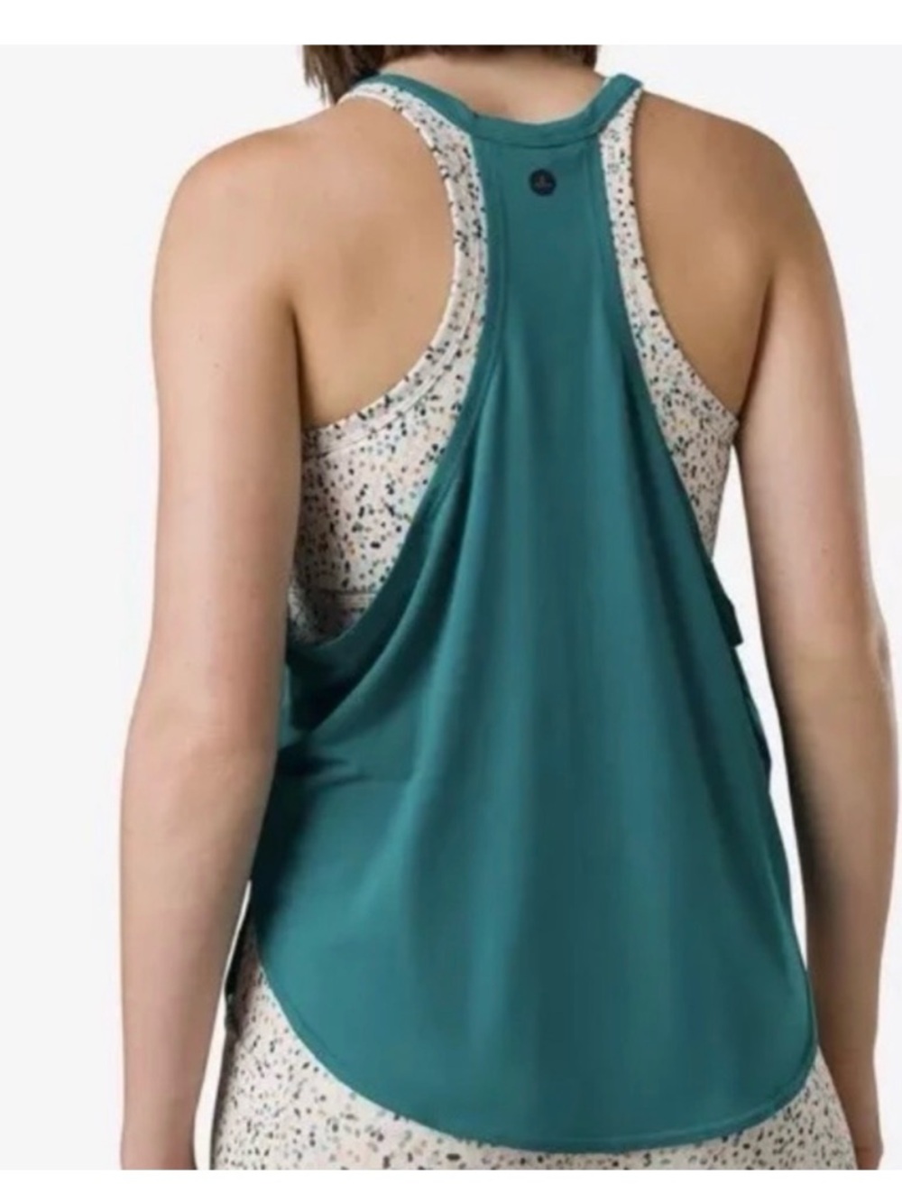prAna Teal Lunar Glow Racerback Tank Top Size Small